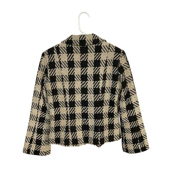 Coldwater Creek Womens Buffalo Check Chenille Jacket Blazer Plaid Sz 4 Small - Picture 2 of 7